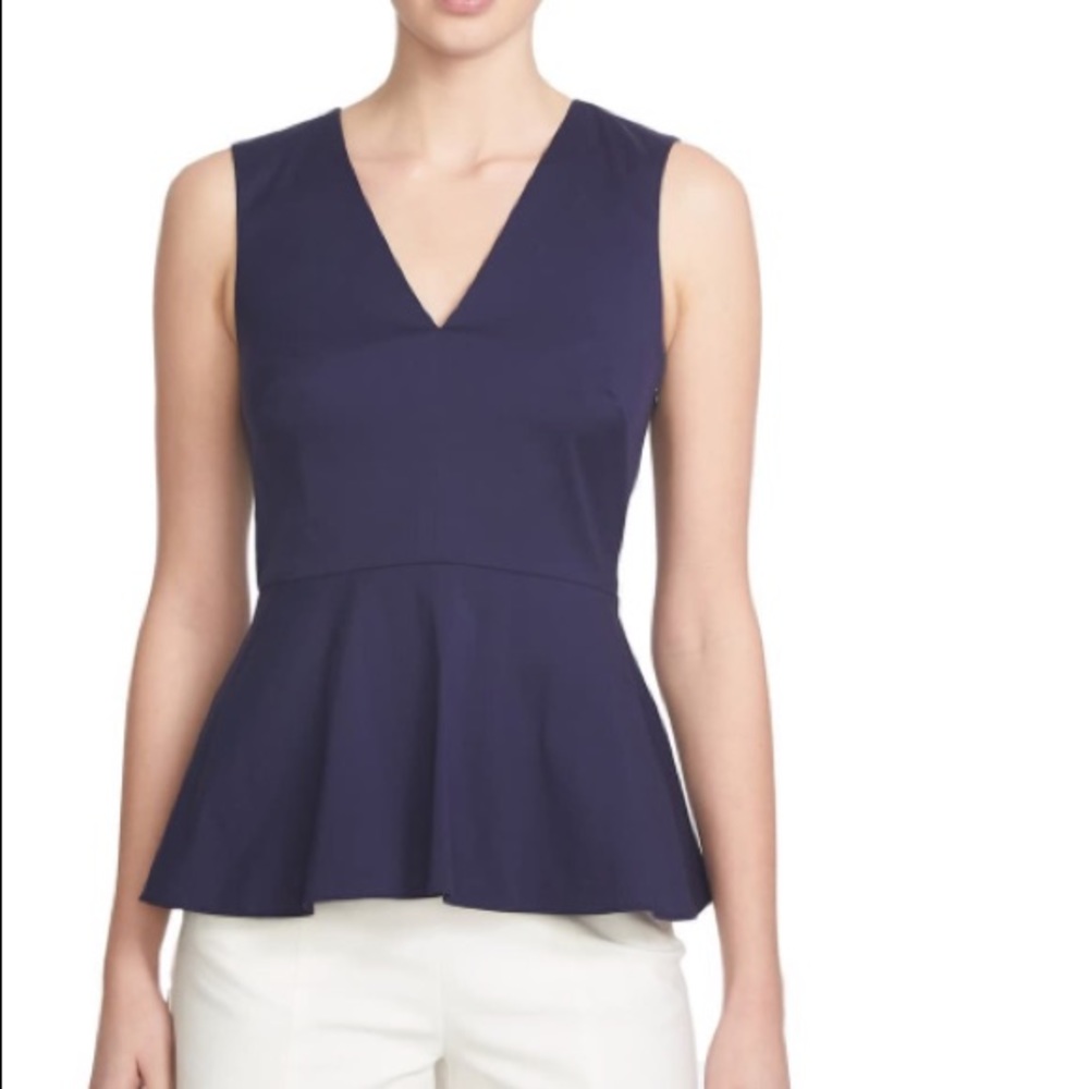 EUC 1. State peplum cutout tank top navy xs